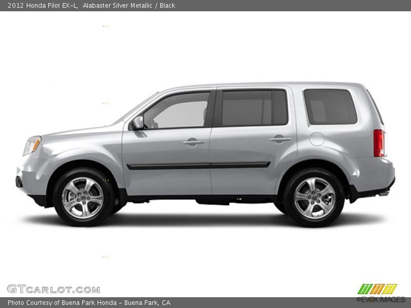 Alabaster Silver Metallic / Black 2012 Honda Pilot EX-L