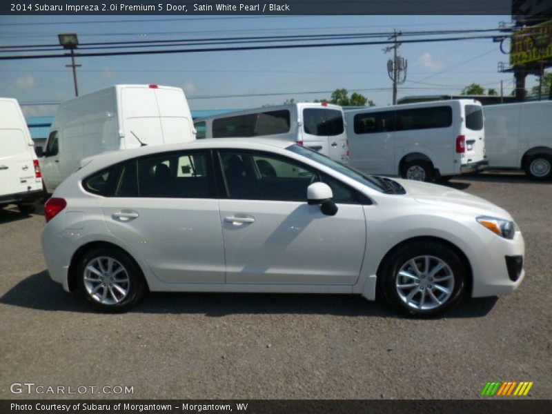 Satin White Pearl / Black 2014 Subaru Impreza 2.0i Premium 5 Door