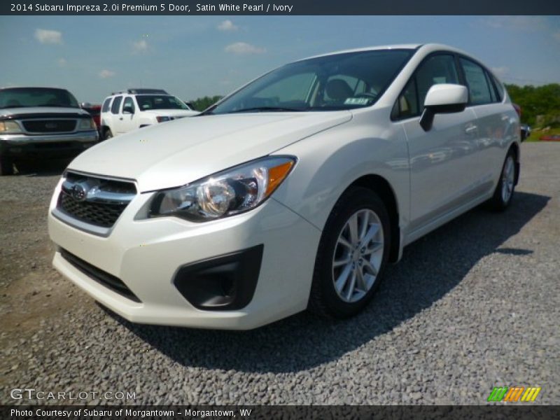 Satin White Pearl / Ivory 2014 Subaru Impreza 2.0i Premium 5 Door