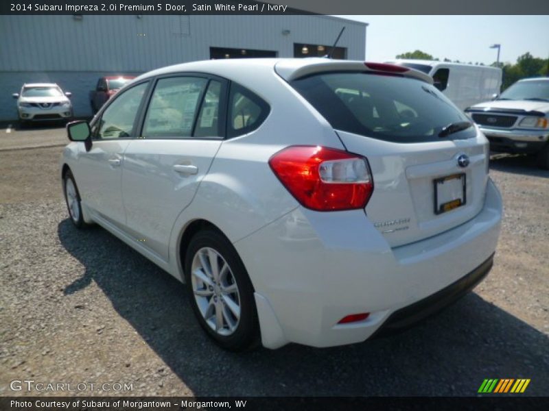 Satin White Pearl / Ivory 2014 Subaru Impreza 2.0i Premium 5 Door