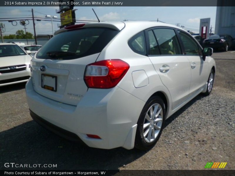 Satin White Pearl / Ivory 2014 Subaru Impreza 2.0i Premium 5 Door