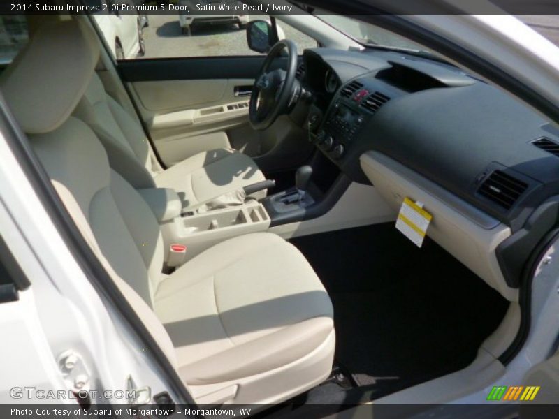 Satin White Pearl / Ivory 2014 Subaru Impreza 2.0i Premium 5 Door