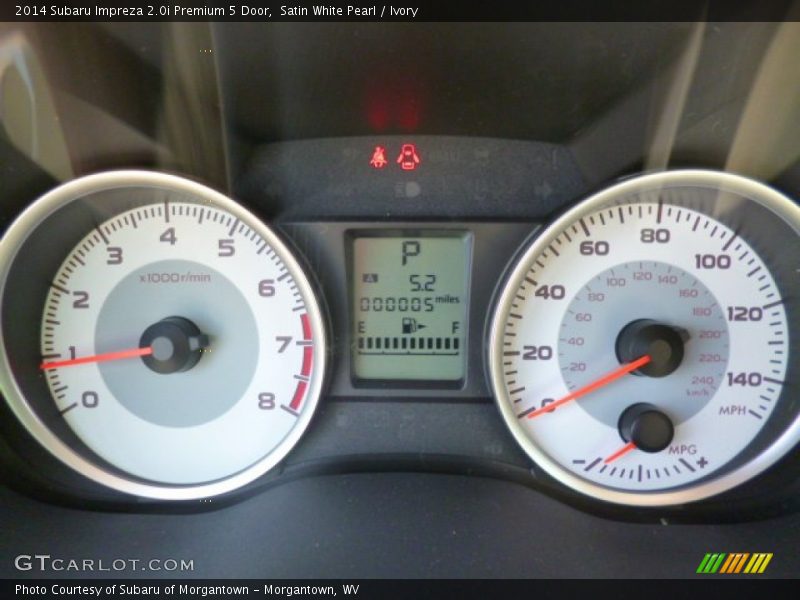 Satin White Pearl / Ivory 2014 Subaru Impreza 2.0i Premium 5 Door
