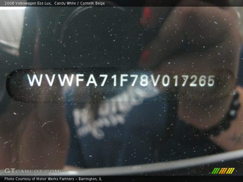 Candy White / Cornsilk Beige 2008 Volkswagen Eos Lux