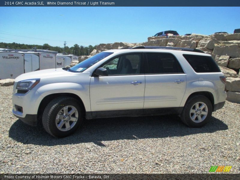 White Diamond Tricoat / Light Titanium 2014 GMC Acadia SLE