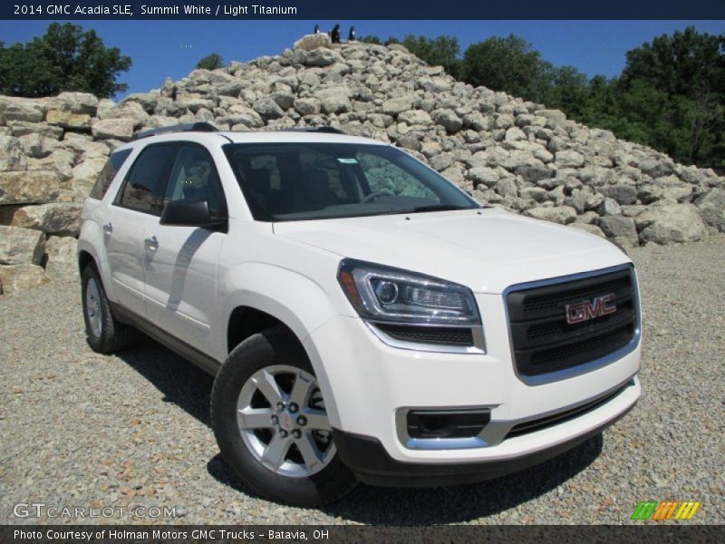 Summit White / Light Titanium 2014 GMC Acadia SLE