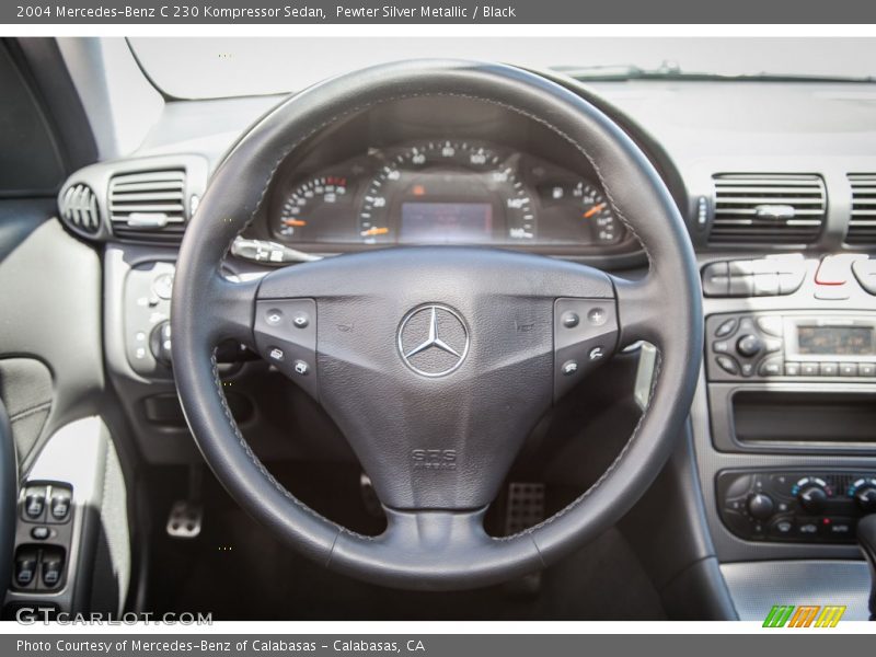 Pewter Silver Metallic / Black 2004 Mercedes-Benz C 230 Kompressor Sedan