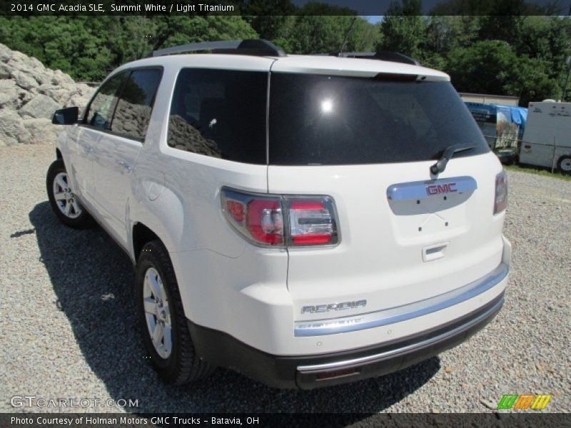 Summit White / Light Titanium 2014 GMC Acadia SLE