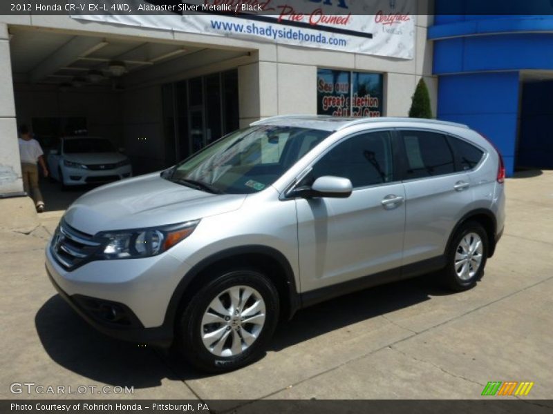 Alabaster Silver Metallic / Black 2012 Honda CR-V EX-L 4WD