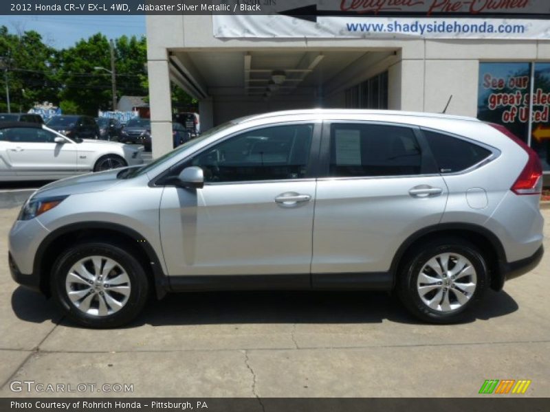 Alabaster Silver Metallic / Black 2012 Honda CR-V EX-L 4WD