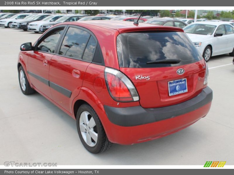 Tropical Red / Gray 2008 Kia Rio Rio5 SX Hatchback