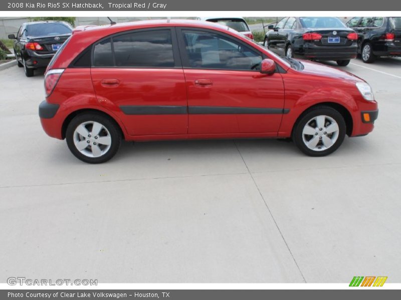 Tropical Red / Gray 2008 Kia Rio Rio5 SX Hatchback