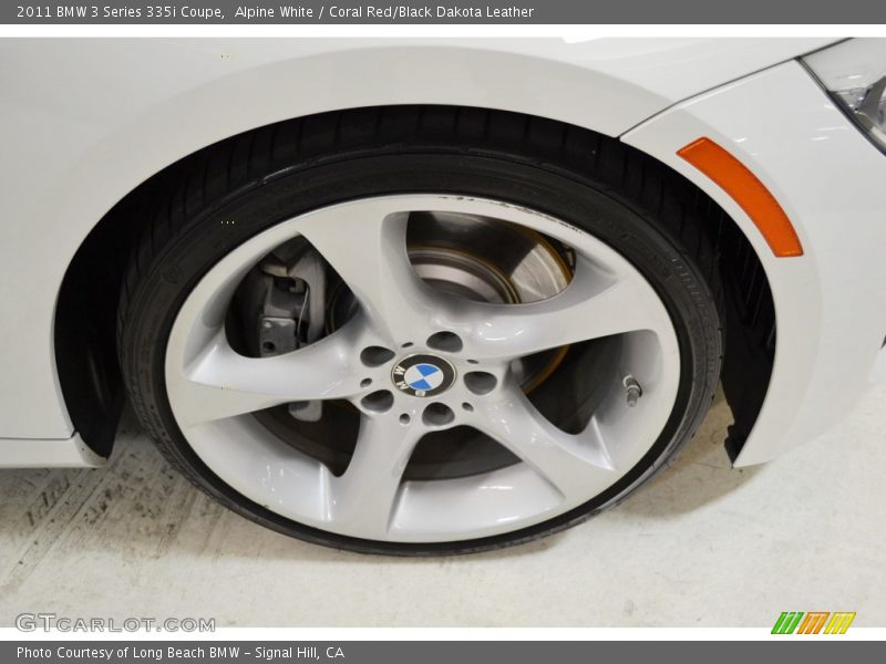 Alpine White / Coral Red/Black Dakota Leather 2011 BMW 3 Series 335i Coupe