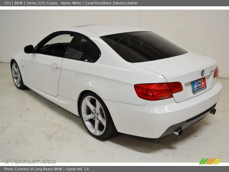Alpine White / Coral Red/Black Dakota Leather 2011 BMW 3 Series 335i Coupe