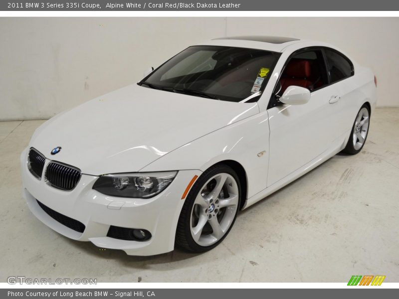 Alpine White / Coral Red/Black Dakota Leather 2011 BMW 3 Series 335i Coupe