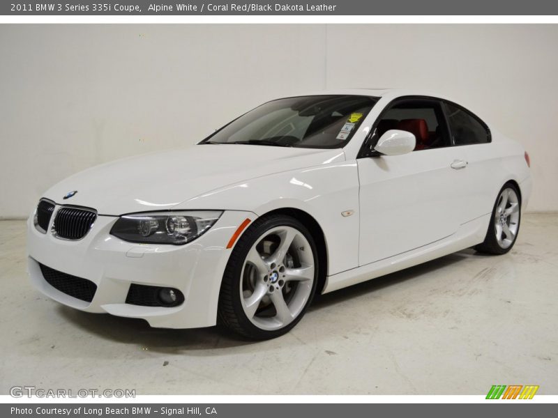 Alpine White / Coral Red/Black Dakota Leather 2011 BMW 3 Series 335i Coupe