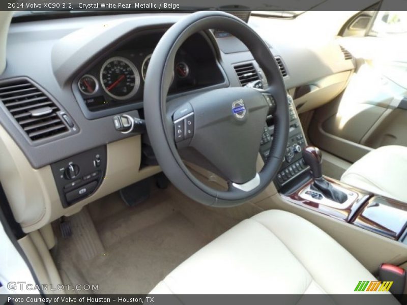 Crystal White Pearl Metallic / Beige 2014 Volvo XC90 3.2