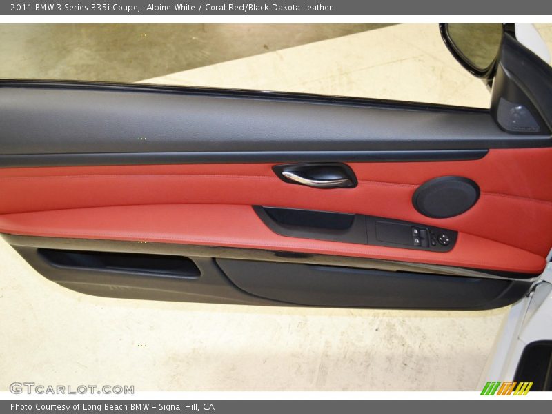 Alpine White / Coral Red/Black Dakota Leather 2011 BMW 3 Series 335i Coupe