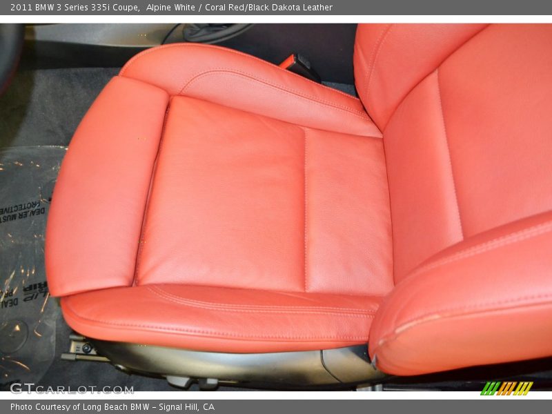 Alpine White / Coral Red/Black Dakota Leather 2011 BMW 3 Series 335i Coupe