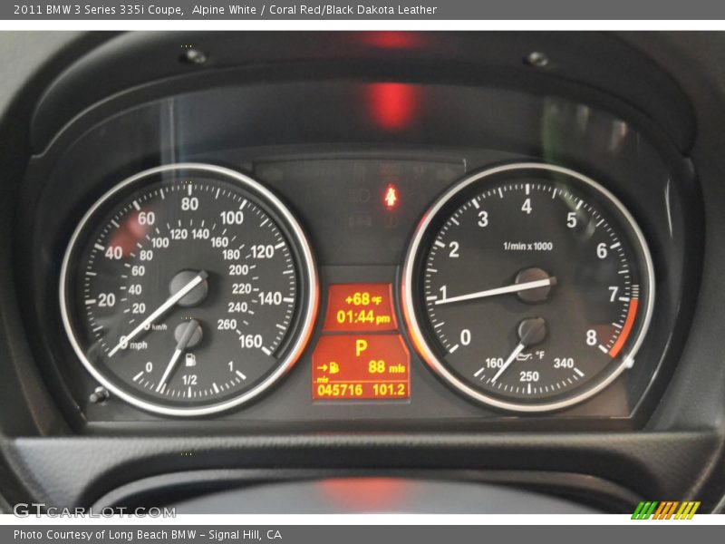 Alpine White / Coral Red/Black Dakota Leather 2011 BMW 3 Series 335i Coupe