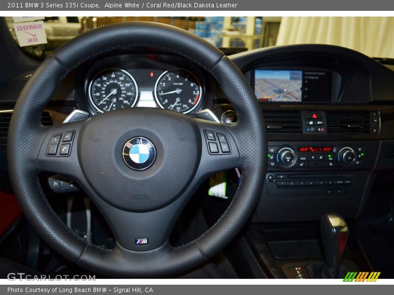 Alpine White / Coral Red/Black Dakota Leather 2011 BMW 3 Series 335i Coupe