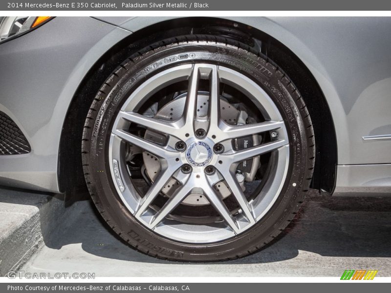Paladium Silver Metallic / Black 2014 Mercedes-Benz E 350 Cabriolet