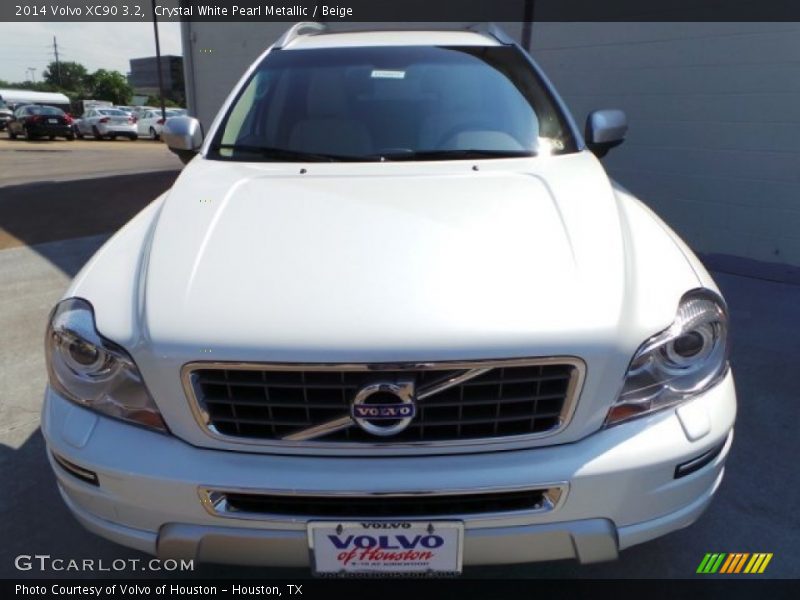 Crystal White Pearl Metallic / Beige 2014 Volvo XC90 3.2