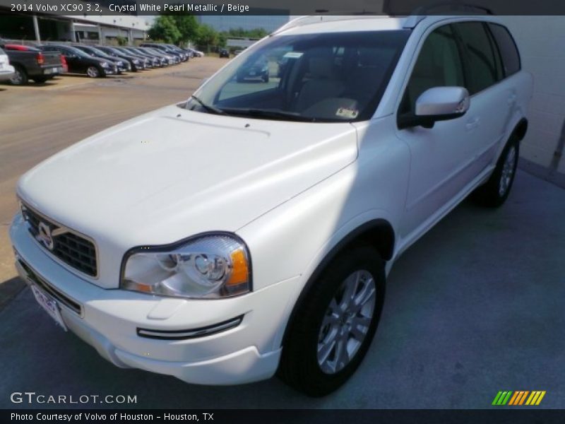 Crystal White Pearl Metallic / Beige 2014 Volvo XC90 3.2