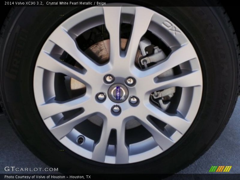 Crystal White Pearl Metallic / Beige 2014 Volvo XC90 3.2
