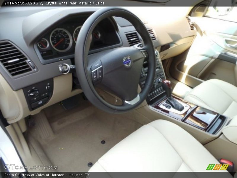 Crystal White Pearl Metallic / Beige 2014 Volvo XC90 3.2