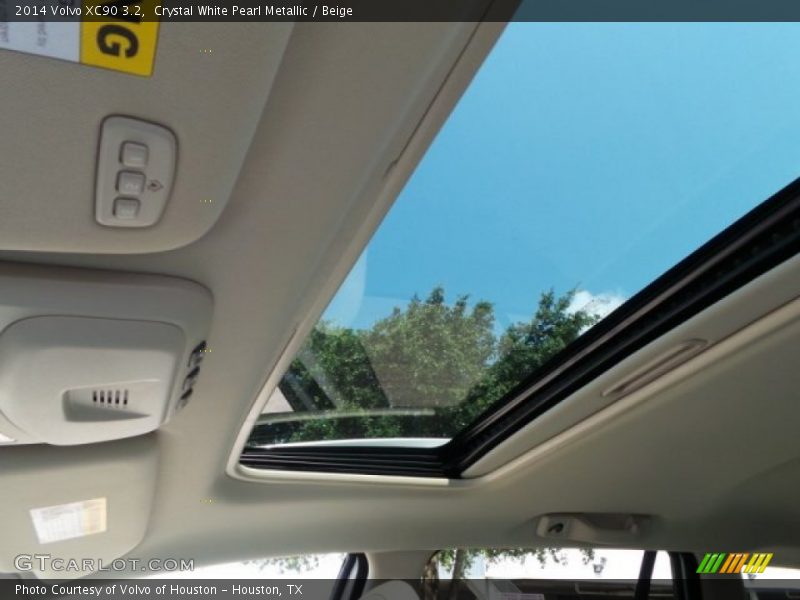 Crystal White Pearl Metallic / Beige 2014 Volvo XC90 3.2