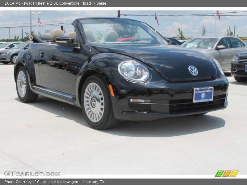 Black / Beige 2014 Volkswagen Beetle 2.5L Convertible