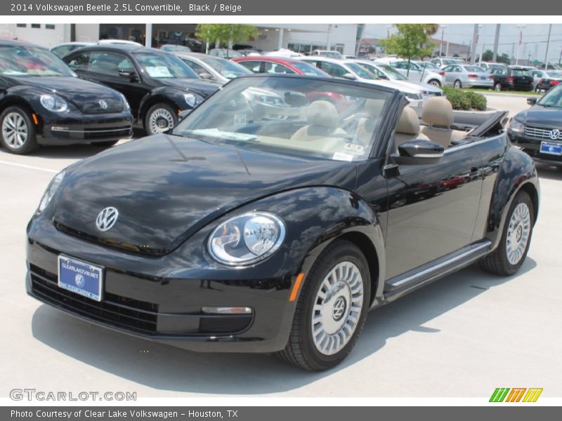 Black / Beige 2014 Volkswagen Beetle 2.5L Convertible