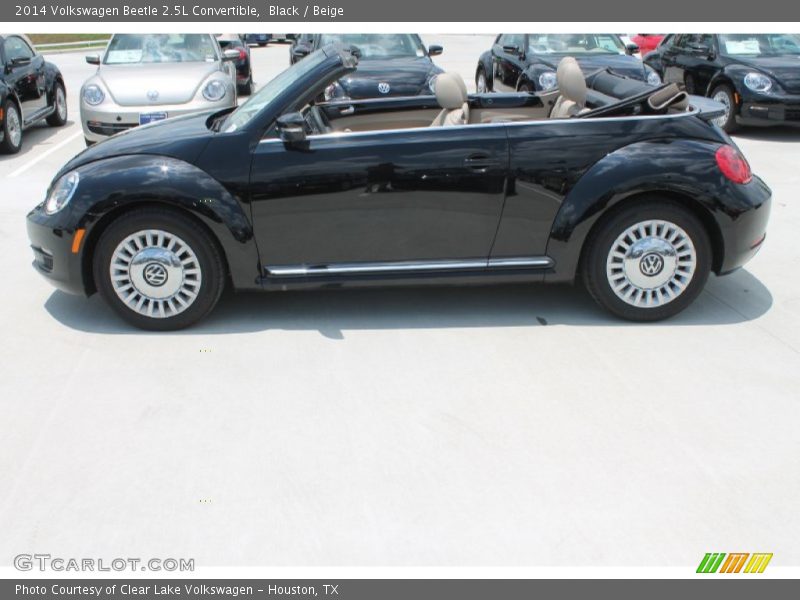 Black / Beige 2014 Volkswagen Beetle 2.5L Convertible