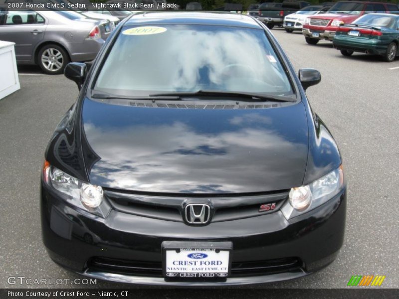 Nighthawk Black Pearl / Black 2007 Honda Civic Si Sedan