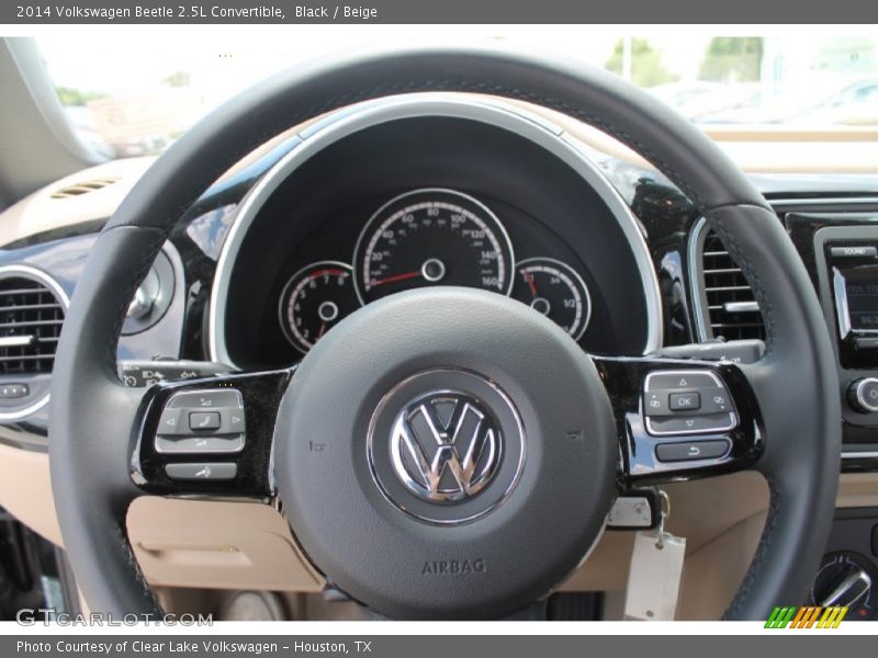 Black / Beige 2014 Volkswagen Beetle 2.5L Convertible