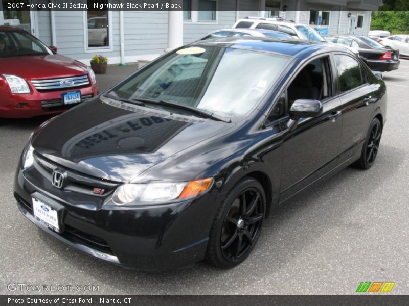 Nighthawk Black Pearl / Black 2007 Honda Civic Si Sedan