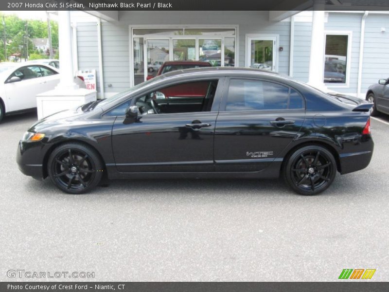 Nighthawk Black Pearl / Black 2007 Honda Civic Si Sedan