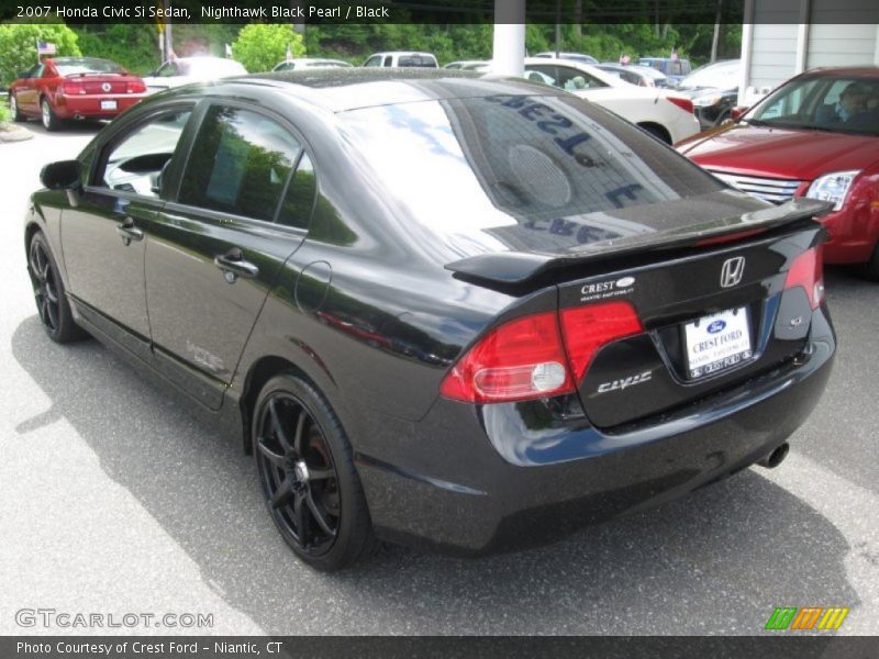 Nighthawk Black Pearl / Black 2007 Honda Civic Si Sedan