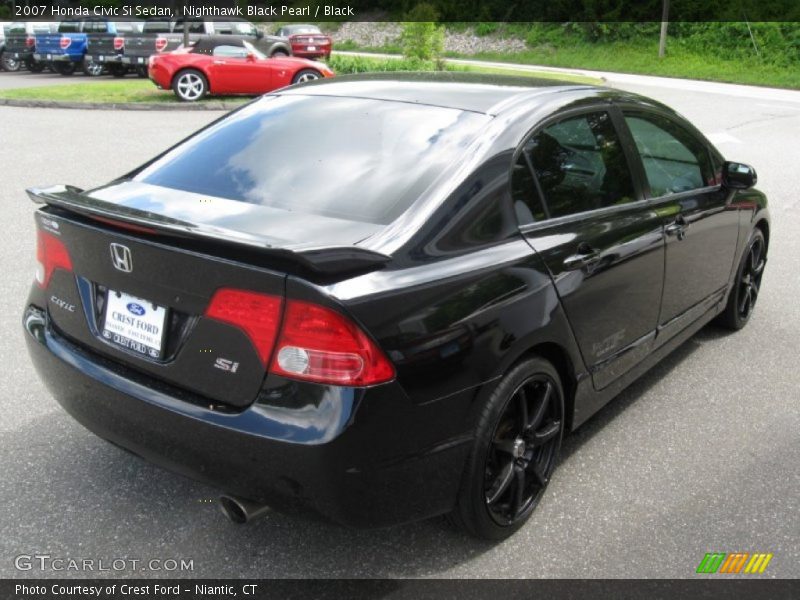 Nighthawk Black Pearl / Black 2007 Honda Civic Si Sedan