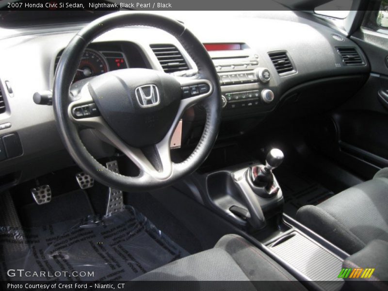 Nighthawk Black Pearl / Black 2007 Honda Civic Si Sedan