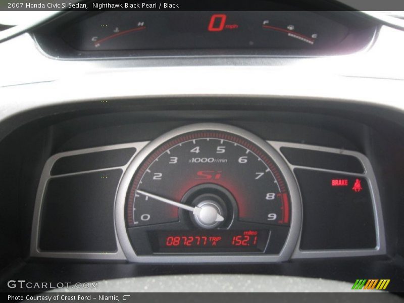 Nighthawk Black Pearl / Black 2007 Honda Civic Si Sedan