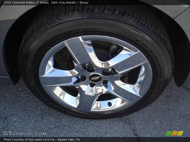 Dark Gray Metallic / Ebony 2009 Chevrolet Malibu LT Sedan