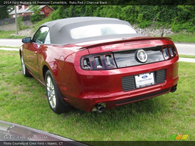 Ruby Red / Charcoal Black 2014 Ford Mustang V6 Premium Convertible