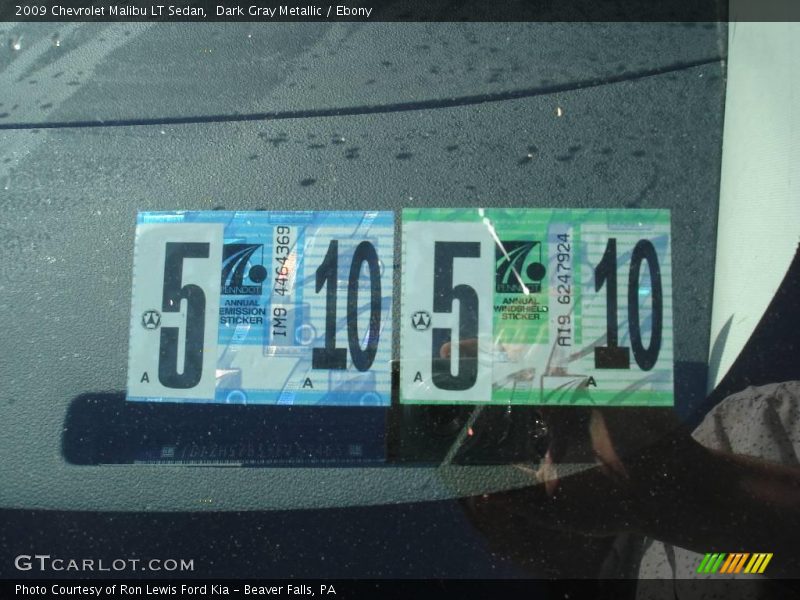 Dark Gray Metallic / Ebony 2009 Chevrolet Malibu LT Sedan