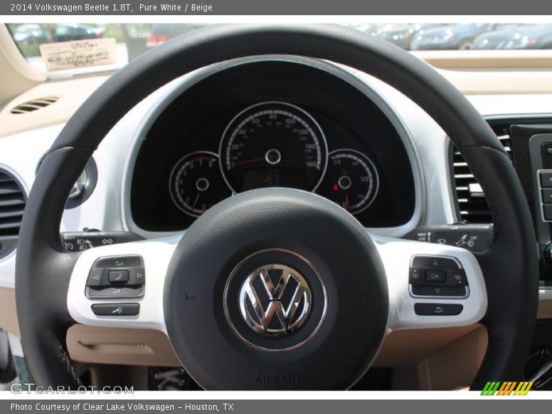 Pure White / Beige 2014 Volkswagen Beetle 1.8T
