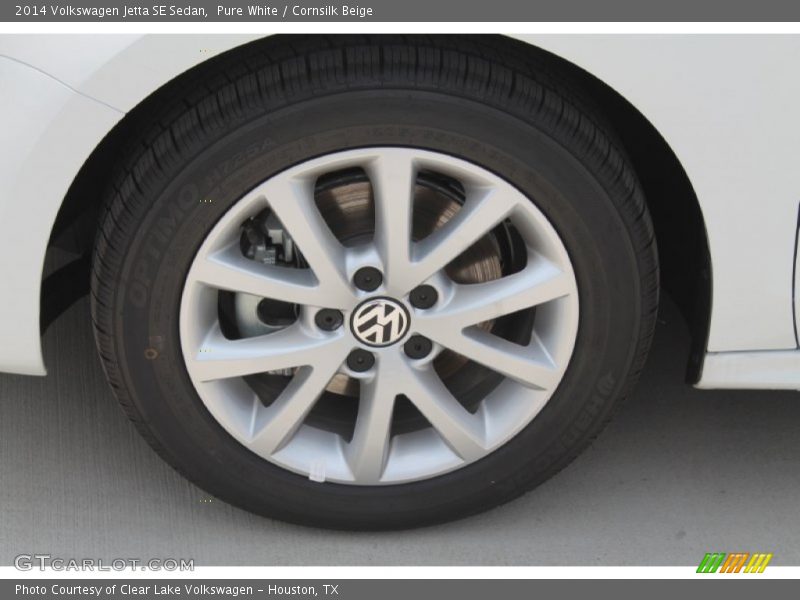 Pure White / Cornsilk Beige 2014 Volkswagen Jetta SE Sedan