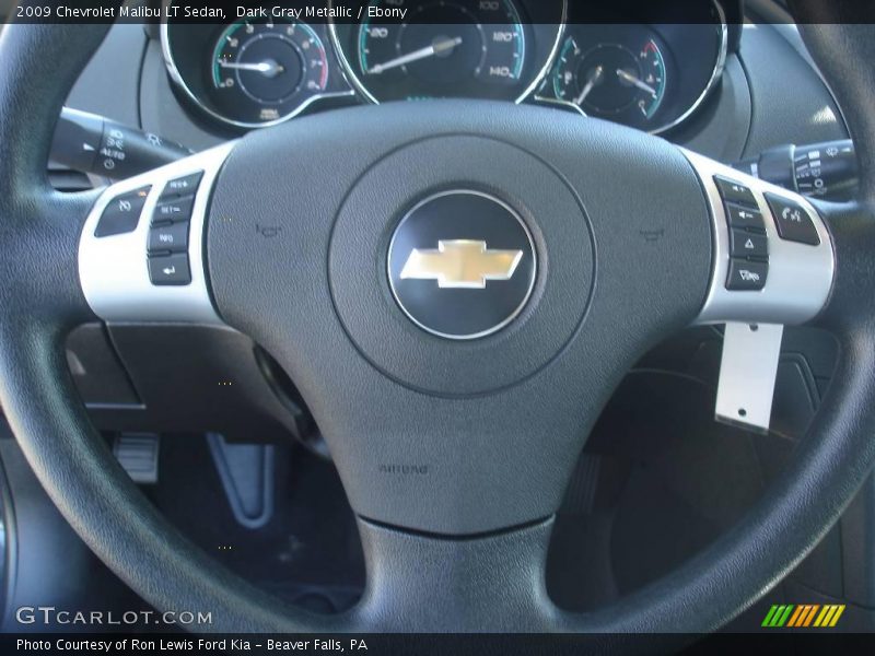 Dark Gray Metallic / Ebony 2009 Chevrolet Malibu LT Sedan