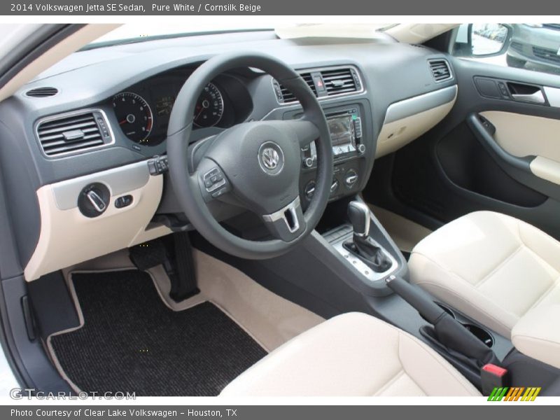 Pure White / Cornsilk Beige 2014 Volkswagen Jetta SE Sedan