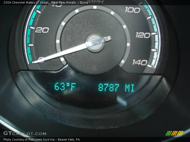 Dark Gray Metallic / Ebony 2009 Chevrolet Malibu LT Sedan